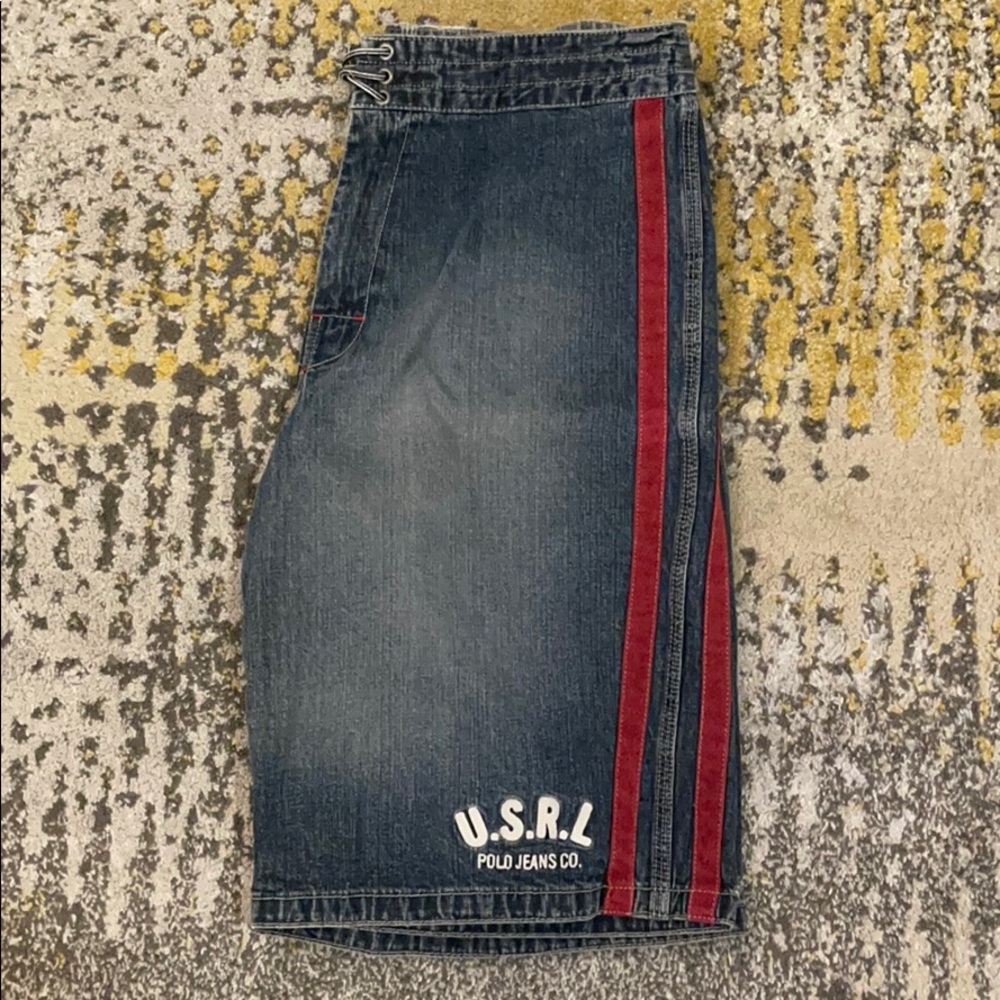 Polo Jeans shorts Red stripe Large Draw String